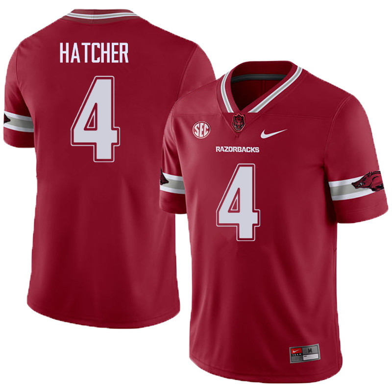 Men #4 Keon Hatcher Arkansas Razorback College Football Alternate Jerseys Sale-Cardinal